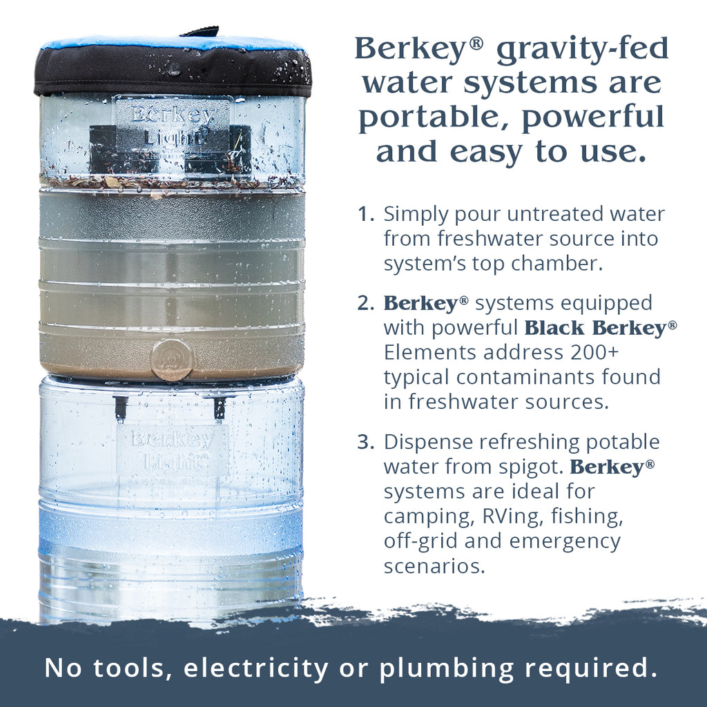 Système de Filtration Berkey Light - 12,5 Litres – Berkey Waterfilters  France